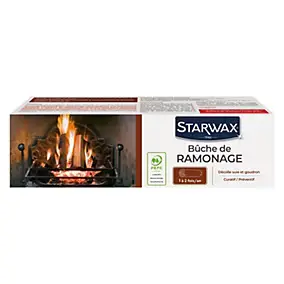Bûche de ramonage Starwax 001205 pour poêle et cheminée bois PEFC