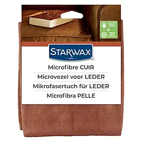 Lavette microfibre spéciale cuir marron Starwax L.210 x l.170 x ep.1 cm