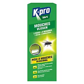 Piège à mouches Kapo vert (2 pièges + 6 recharges)