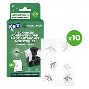 Pack de 10 recharges adhésives pour pièges anti-ponte moustiques K-Pro