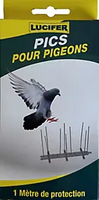 Pics anti-pigeons en inox 1 m Lucifer