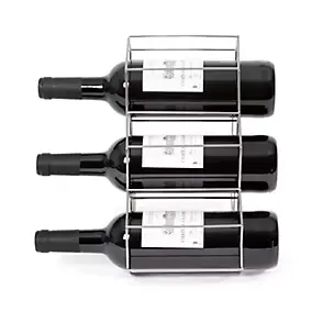 Range-bouteilles métal argent, 6 compartiments