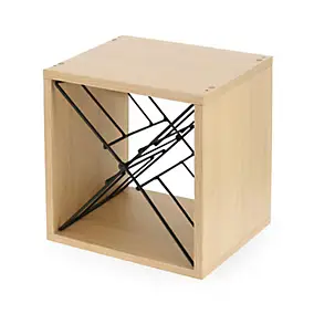 Casier pour rangement 12 bouteilles L. 30 cm bois et métal
