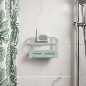 Petite étagère de douche Grena vert Compactor