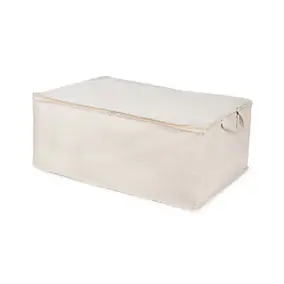 Housse de rangement pour couette Compactor Nancy beige L. 70 x H. 30 x P. 50 cm