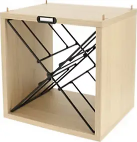 Casier pour rangement 12 bouteilles L.30 cm bois et métal