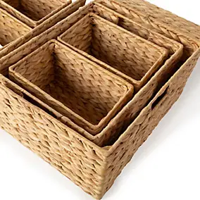 Panier de rangement en jacinthe d'eau taille S Compactor