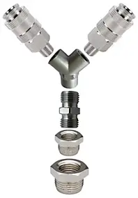 Double sortie raccord rapide universel Thorensen