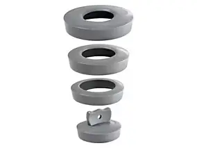Bouchon universel gris pour évier, lavabo, bidet ou baignoire, Ø 36 mm à 58 mm