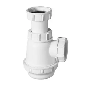 Siphon de lavabo ou bidet à culot court hauteur réglable de 45 à 90 mm Ø sortie 32 mm