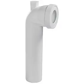 Pipe WC longue coudée mâle avec piquage femelle Ø40 mm