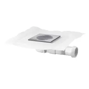 Bonde et siphon douche italienne - 150 x 150 mm