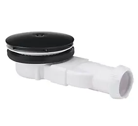 Bonde de douche extra-plate Wirquin Dôme noir
