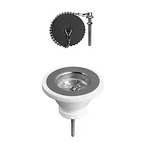 Bonde à bouchon pour évier 60mm Wirquin