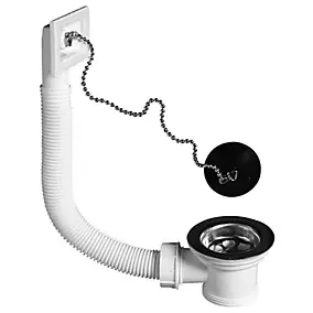 Bonde à bouchon pour évier 50mm avec trop-plein Wirquin