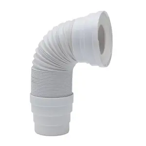 Pipe WC souple blanc 100 mm - 270-650mm