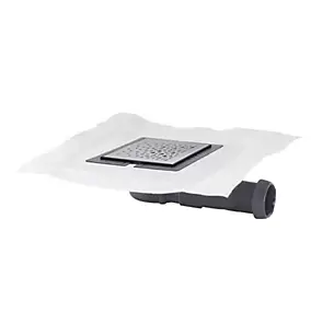 Bonde de douche à maçonner extraplate Wirquin EXPRESS'EAU MINI 115 x 115 mm