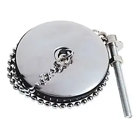 Bouchon Ø57 enjoliveur inox, chaînette - Wirquin