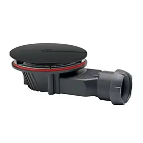 Bonde de douche Slim+ Ø118 mm noir Wirquin