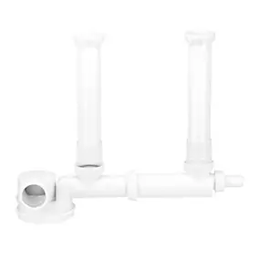 Tubulure évier 2 bacs ou 1 bac 1/2 + siphon gain de place - Wirquin