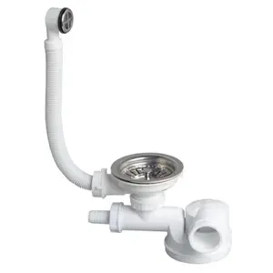 Kit vidage pour évier D90 1 bac + bonde - Dim. 90 x 40 mm