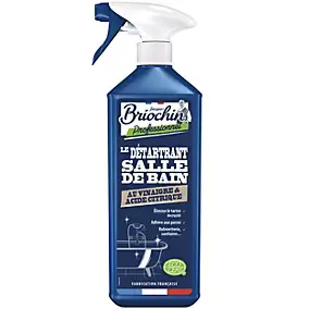 Détartrant salle de bain au vinaigre et acide citrique Ecocert 750ml Briochin professionnel