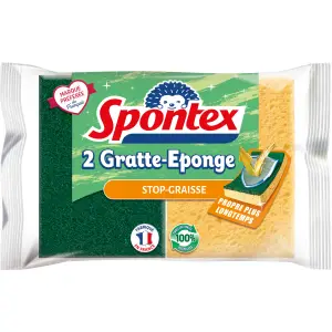 SPONTEX Éponges stop-graisse 2 éponges