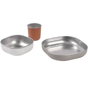 Coffret repas inox terracotta