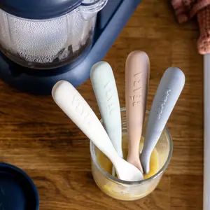 Lot de 4 cuillères silicone 1er âge Natural set