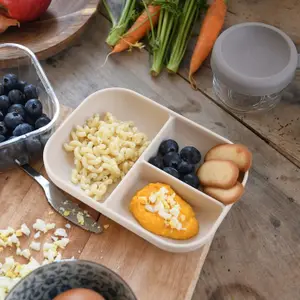 Assiette compartimentée silicone Argile