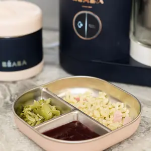 Assiette compartimentée inox Barbe à papa