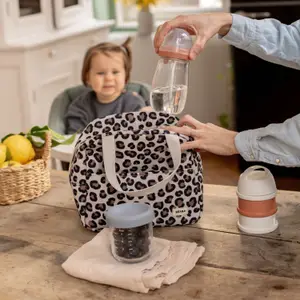 Sac repas isotherme Léopard clay (5 L)