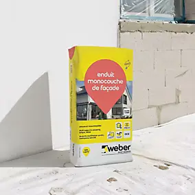 Enduit de façade monocouche - blanc cassé 25 kg