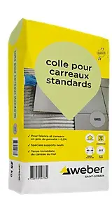 Colle pour carreaux standards gris Weber 25kg