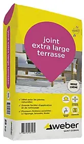 Joint extra large terrasse beige crème 25kg Weber