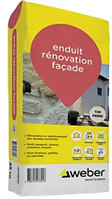 Enduit rénovation façade - ton pierre Weber 25kg