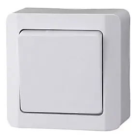 Interrupteur poussoir Nova blanc brillant