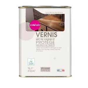Vernis incolore mat 1 L pour Meubles et Boiseries intérieures