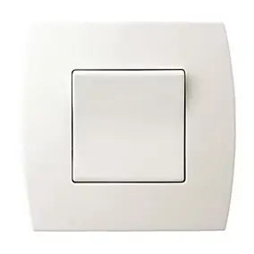 Interrupteur poussoir Swing blanc brillant