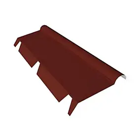 Demi faîtière à boudin 2,1 m PS rouge 8012