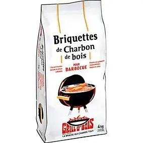 Briquettes de charbon de bois GRILL O’BOIS 4kg