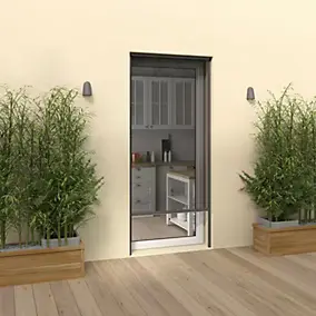 Moustiquaire enroulable verticale pour fenêtre en kit recoupable 230 x 125 cm gris - Mousti-Kit
