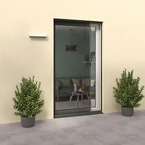 Moustiquaire enroulable latérale pour porte fenêtre en kit recoupable 230 x 140 cm gris - Mousti-Kit