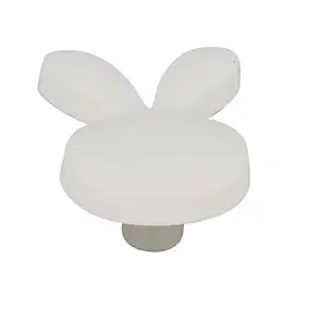 Lot 4 boutons de meuble pin blanc Chrisligne L.50 x l.38 mm