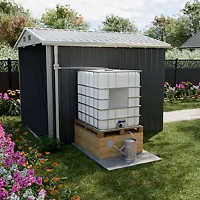 Récupérateur d'eau de pluie IBC 1000L Fitt coloris blanc transparent L.120 x l.100 x H.115,7 cm