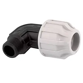 Coude mâle polypropylène à compression Ø20 femelle 1/2 (15x21) Fitt