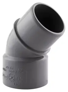 Coude pvc mâle femelle Fitt 45° ø40 mm