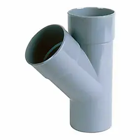 Culotte simple 45° mâle femelle ø80 mm Fitt