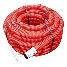Gaine pour réseaux enterrés rouge Ø 50 mm x 15 m Fitt