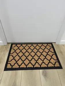 Tapis intérieur ou extérieur abrité "Panama coco" beige - 40x60 cm